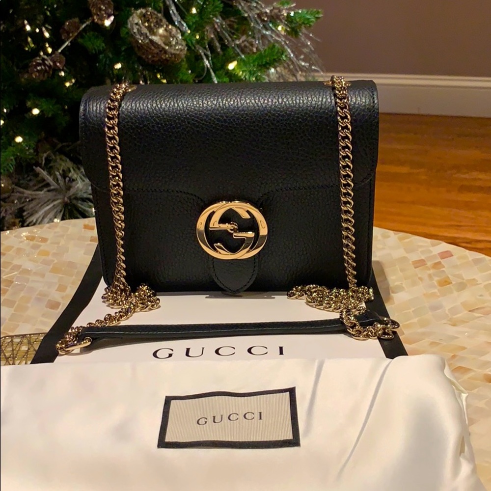Gucci Purse - GG interlock BLACK 💯% authentic